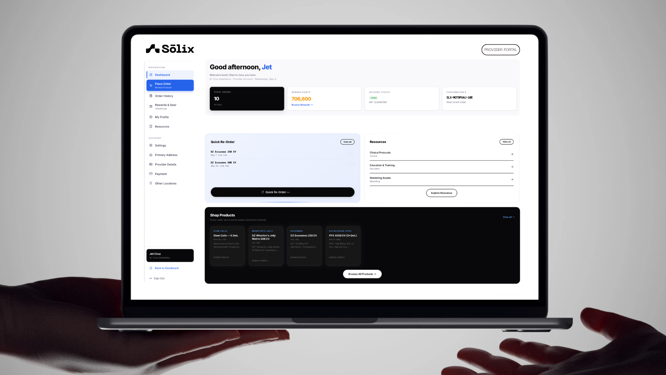 Sōlix Provider Dashboard